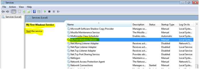 My First Windows Service